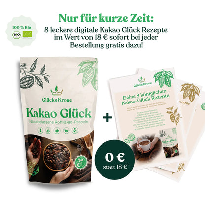 Bio Kakao Glück (100% Bio Roh Kakao) - 250g